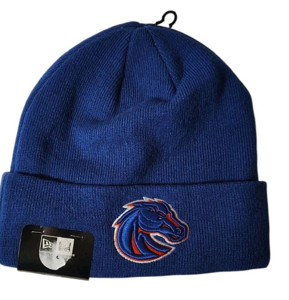 Boise State Broncos Hat Beanie Adults Blue Orange Knit Winter New University ID